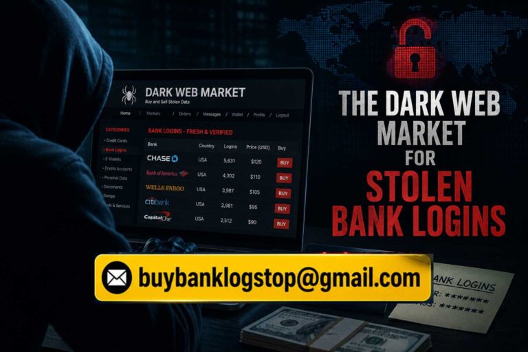 The Dark Web Bank Logins Market for stolen data