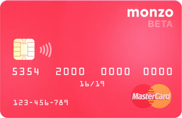 UK MONZO PREPAID MASTERCARD [CREDIT] | £5000