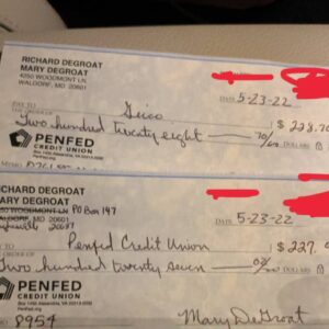 PENFED CREDIT UNION DEPOSIT CHECK | 00 - 00