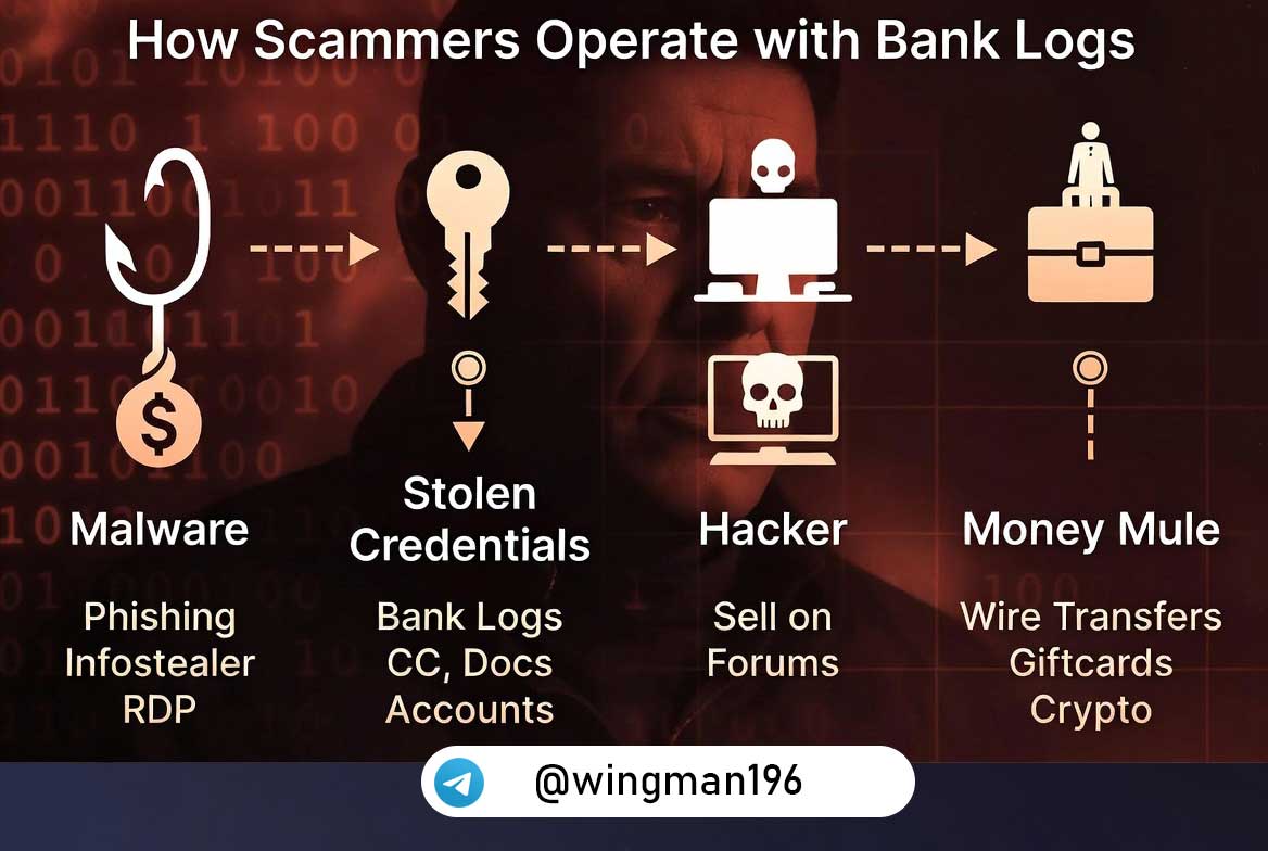 how scammers operate with banklogs