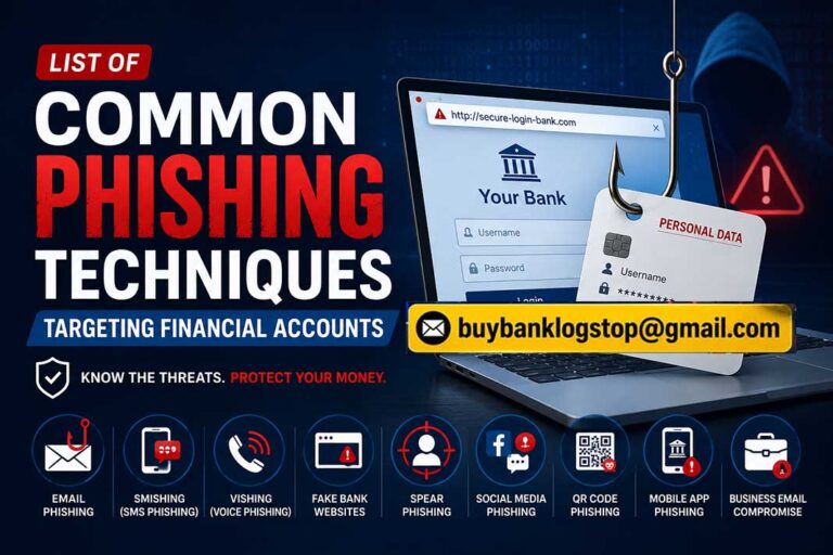 Phishing techniques targeting financial accounts